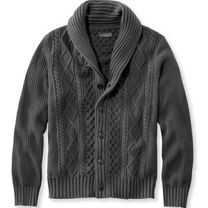 LL Bean Signature cable knit cardigan